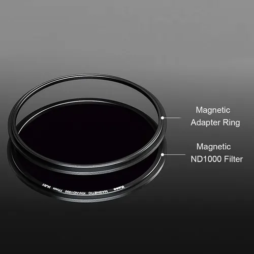Vista 5 de Kase Wolverine ND1000 - Filtro magnético de densidad neutra (10 paradas) de 2.835 in con anillo adaptador de lente de 2.835 in para lente de cámara