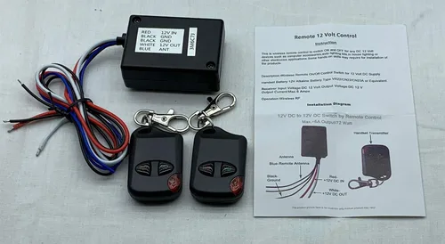 Vista 2 de iMBAPrice Control remoto de canal inalámbrico de 12 V, 6 amperios resistente para coche y barco con función de encendido y apagado