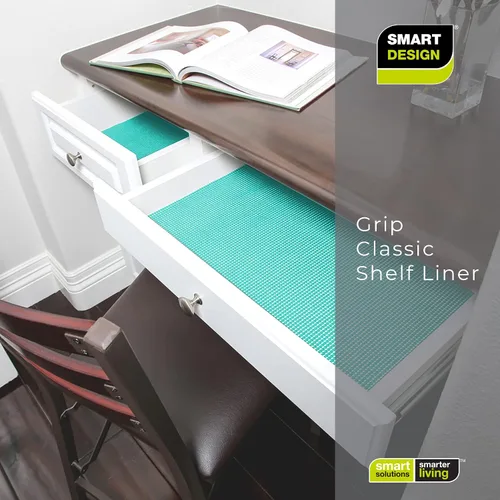Vista 6 de Smart Design Classic Grip - Forro de estante no adhesivo para organización del hogar, agarre fuerte, antideslizante, fácil de limpiar, perfecto