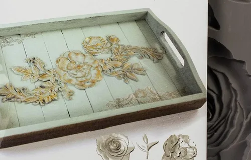 Vista 2 de Leafy Blossoms - Moldes de resina de silicona de 5 x 8 pulgadas de grosor, moldes de resina para resina epoxi, regalo de bricolaje para el día
