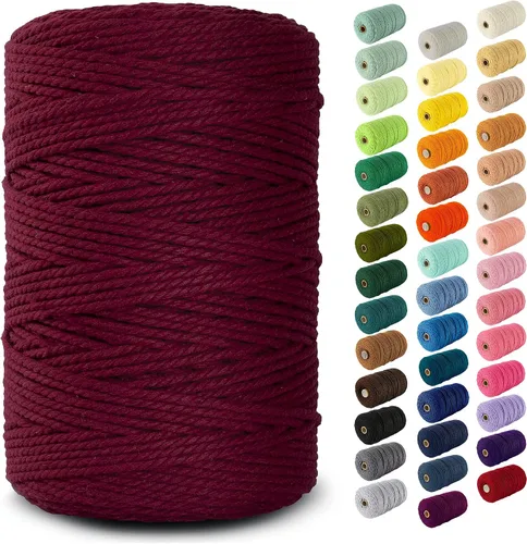 Vista 68 de Nook Theory Hilo de macramé de 3mm 109 yardas - Cuerda de macramé suave de 4mm, 5mm perfecta para nudos - Suministros de macramé para colgadores