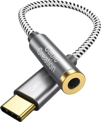 Vista 9 de CableCreation USB C a 3.5mm Cable de Audio con Cable de Carga USB, Cable Auxiliar para Coche, Tipo C a Jack Auxiliar para Auriculares, Estéreo