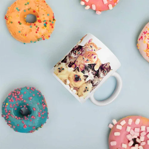 Vista 5 de Bonita taza de cerámica para gatos, regalo de taza de café, gran regalo para amantes de los gatos, gatos, mamá, papá, jefe, compañero de trabajo