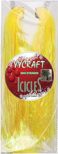 Vista 11 de YYCRAFT Icicles Tinsel 3000 Strand, Negro
