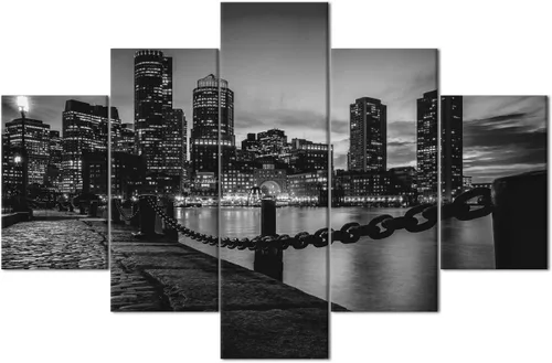 Vista 22 de Impresión fotográfica de paisajes oceánicos en blanco y negro, obra de arte en lienzo de paisaje marino, estirado y enmarcado, lienzo de ojo