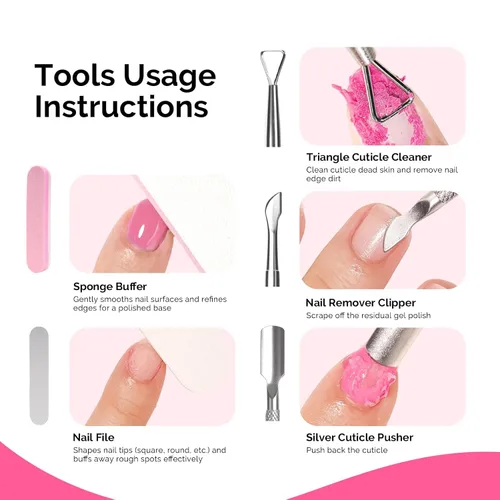 Vista 7 de MelodySusie - Kit removedor de esmalte de uñas de gel con removedor de manicura, 0.5 fl oz