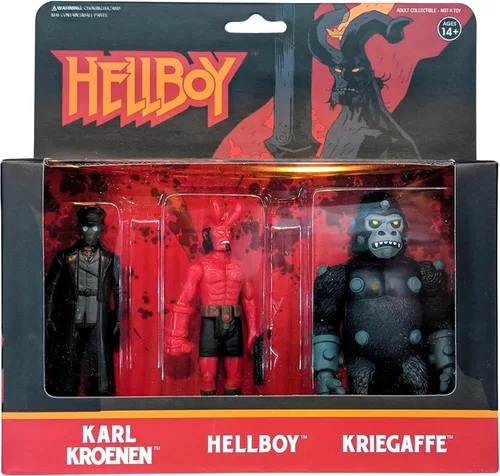 Vista 3 de Super 7 Hellboy Reaction Figuras de acción 3 unidades A, multicolor