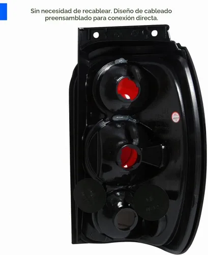 Vista 4 de SPEC-D TUNING Luces traseras de carcasa negra compatibles con Ford Explorer 1998-2001, Mercury Mountaineer 1998-2001, conjunto de par izquierdo +