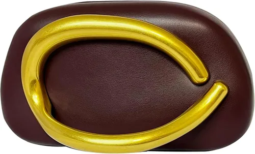 Vista 7 de Bolso de mano de acrílico para mujer, bolso de noche redondo clásico, bolso de manillar de metal vintage para boda, fiesta de graduación.