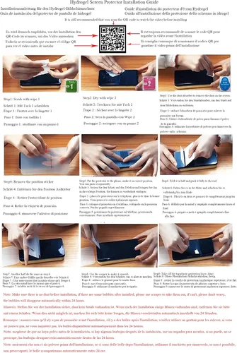 Vista 2 de 2 protectores de pantalla frontal flexible para iPhone 14 Pro Max de 6.7 pulgadas 2022 Película de hidrogel 3D transparente TPU sensible al tacto