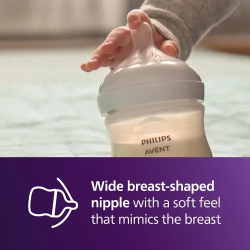 Vista 14 de Philips AVENT Biberón natural con pezón de respuesta natural, conjunto de regalo para bebé recién nacido, SCD838/02
