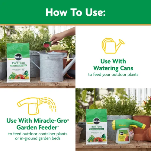Vista 6 de Miracle-Gro Alimento vegetal soluble en agua, verduras y hierbas, 2 lb