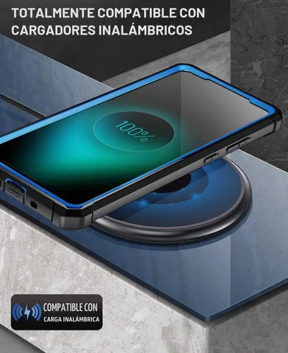 Vista 6 de Poetic Guardian Series - Funda para Samsung Galaxy Note 20, híbrida de cuerpo completo, a prueba de golpes, sin protector de pantalla integrado Azul