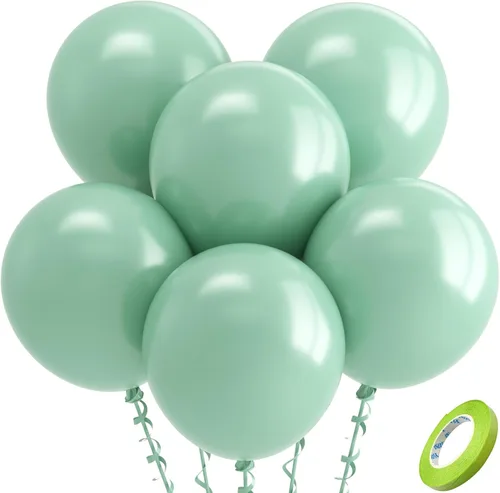 Vista 247 de Bezente - Globos redondos de látex cromado metálico plateado para helio, paquete de 100 unidades de 12 pulgadas Globos plateados para decoraciones