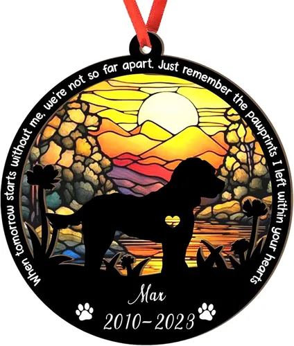 Vista 69 de Adorno personalizado para atrapasoles de sabueso afgano, adorno de Navidad de sabueso afgano – Regalo para perro amante, sabueso afgano