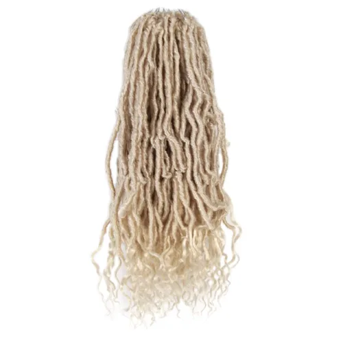 Vista 12 de BOHOBABE Rastas Sintéticas de Ganchillo de 10 Pulgadas, Rastas de Ganchillo Suaves Boho con Puntas Rizadas, Rastas Cortas de Diosa Bohemia de 1#