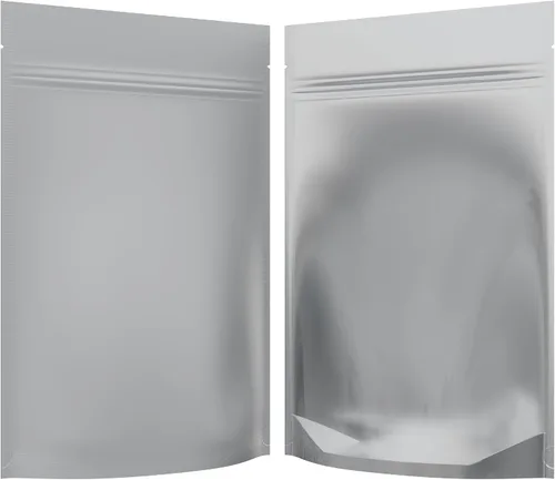 Vista 16 de Bolsas de barrera estilo Mylar – Cremallera con sellado térmico – 100 bolsas (negro brillante/transparente, 0.04 oz - 3 x 4.5 pulgadas)