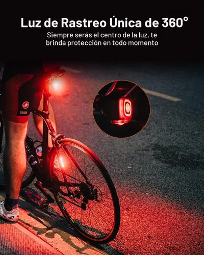 Vista 3 de Magicshine SEEMEE 200 V3.0 Luces Traseras de Bicicleta Recargables USB C, Salida Máxima de 200 Lúmenes, Luces de Bicicleta con Visibilidad de 360°