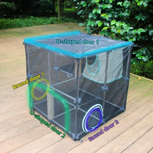 Vista 2 de INTURN Catio - Recinto para gatos al aire libre, kit compacto para exteriores e interiores (kit compacto)