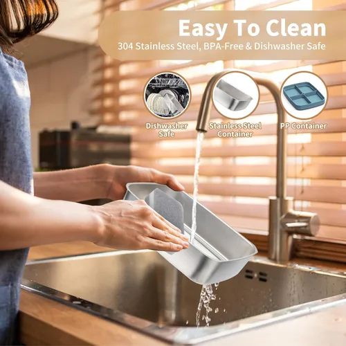 Vista 5 de Geveniss Fiambrera eléctrica para hombres, mujeres y adultos, calentamiento rápido de 80 W, lonchera térmica con recipientes dobles SS de 1.5 L
