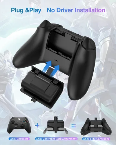 Vista 6 de Paletas para mando Xbox One, Strike Pack multifuncional, botón trasero para mando Xbox One, puerto de audio2 botones traseros de programaciónfunción