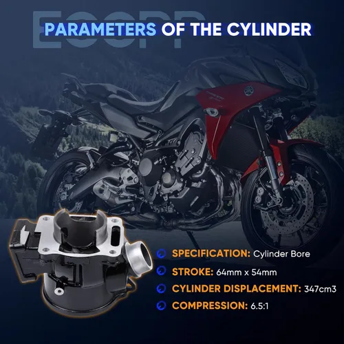 Vista 3 de ECCPP Kit de extremo superior de junta de pistón de cilindro 1987-2006 para Yamaha Banshee 350 YFZ 350 Nueva junta de anillo de pistón de cilindro