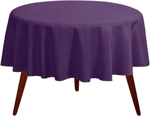Vista 6 de Gee Di Moda Mantel redondo verde manzana de 70 pulgadas para mesas redondas de 24 a 48 pulgadas, tela lavable resistente, para mesa de bufé, fiesta