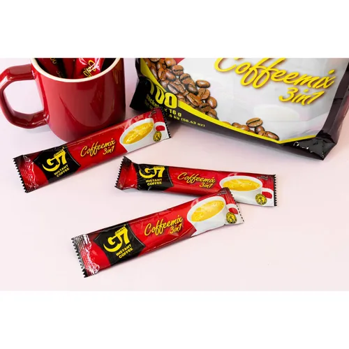 Vista 6 de Trung Nguyen — Café instantáneo G7 3 en 1 — Mezcla de café molido tostado con crema sin lácteos y azúcar — Fuerte y audaz — Café vietnamita