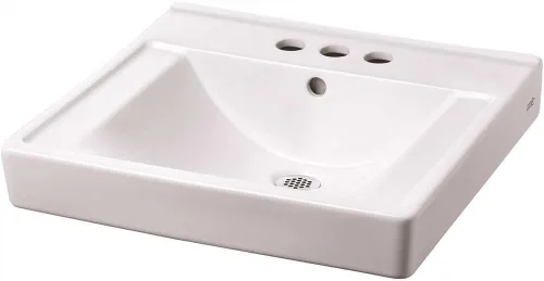 Vista 4 de American Standard 9024004EC.020 Decorum - Lavabo de baño con Everclean y centros de 4 pulgadas, color blanco