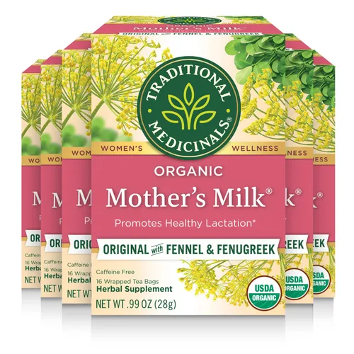 Vista 12 de Traditional Medicinals Té orgánico, Té de leche materna - Apoya la lactancia y la producción de leche con hinojo y fenogreco - Kosher, sin OMG, sin