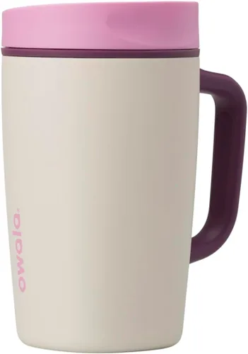 Vista 53 de Owala SmoothSip Slider - Vaso de café aislado de acero inoxidable, reutilizable, taza de café helado, taza de viaje para café caliente, sin BPA, 12