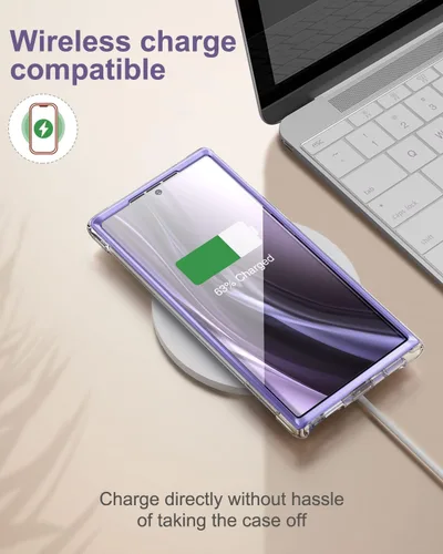 Vista 7 de SURITCH Funda transparente para Samsung Galaxy Note 20 Ultra (solo 6.9 pulgadas), [protector de pantalla integrado], protección de cuerpo completo
