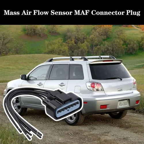 Vista 6 de Sensor de flujo de aire masivo MAF conector conector para Mitsubishi Outlander Montero Sport Eclipse Galant 1999-2006, apto para Chrysler Sebring