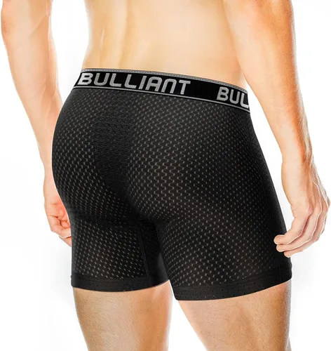 Vista 3 de BULLIANT - Paquete de 3 calzoncillos deportivos deportivos de malla para hombre, cintura baja, sin bragueta