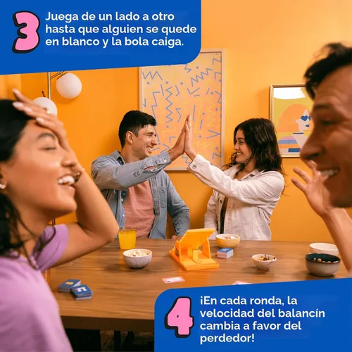 Vista 4 de Big Potato Tilt ’n’ Shout – Juego de mesa familiar de ritmo rápido para adultos y niños Juego de fiesta de preguntas con categorías y contenido