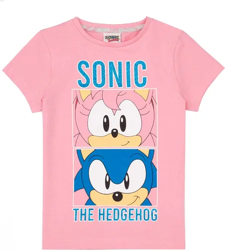 Vista 4 de Sonic The Hedgehog Pijama para niñas, color rosa y pijama largo, Rosado
