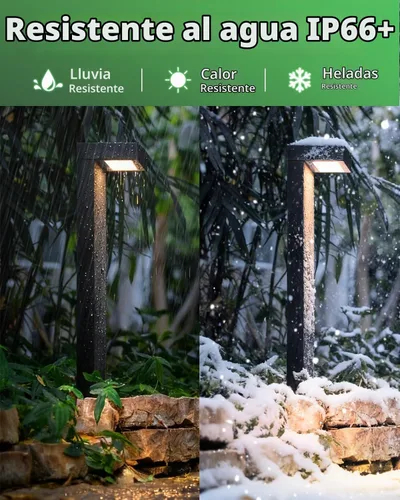 Vista 3 de GKOLED Paquete de 4 Luces de Paisaje de Bajo Voltaje, Luces de Sendero, 3W 9-15V CA/CC Cableadas para Exteriores Luces LED de Sendero de Paisaje