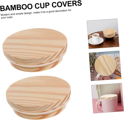 Vista 9 de Yardwe Tarro hermético de madera con tapa de madera, tapas de conservas, tapas para latas de cerveza, tapa de sellado de madera, tapas de vidrio