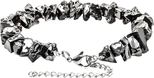 Vista 2 de Wallystone Gems Pulsera premium Shungite Noble Elite para hombres y mujeres, neutralizador 5GWi-Fi para equilibrio de chakras raíz y conexión a