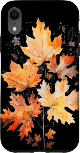 Vista 24 de iPhone 16 Autumn Leaves Watercolor Art Fall Season Thanksgiving Case