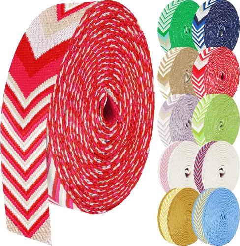 Vista 28 de 1.5 pulgadas Correa de nailon con patrón, correas de cinturón de nailon, correas para bolso, correas para mochila, cinturón de nailon