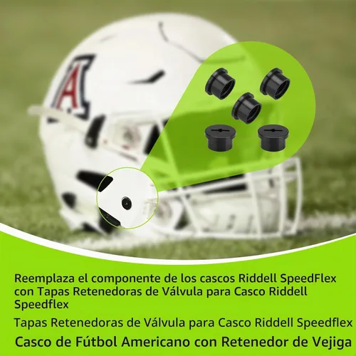 Vista 3 de Tornillos de válvula de vejiga de casco de fútbol para Riddell Speedflex y Speed Icon, 5 piezas de tapón de válvula de tornillo roscado de alto