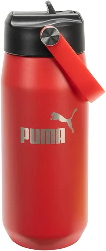 Vista 9 de PUMA Botella de agua de acero inoxidable aislada de 18 onzas unisex para adultos con pajilla y asa de transporte