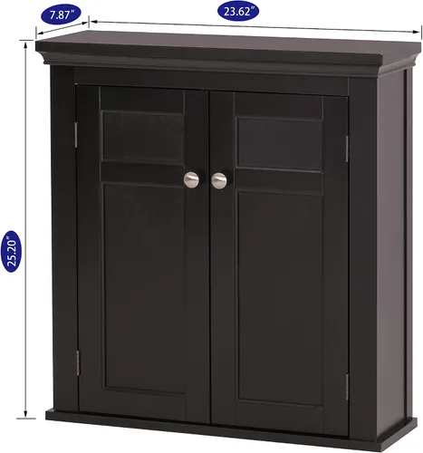 Vista 9 de Spirich Botiquín, gabinete de pared de baño sobre inodoro, espresso