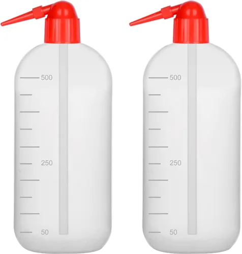 Vista 8 de Stonylab - Botella de lavado químico, paquete de 2 botellas cilíndricas selladas de plástico con reactivo de seguridad con boca estrecha