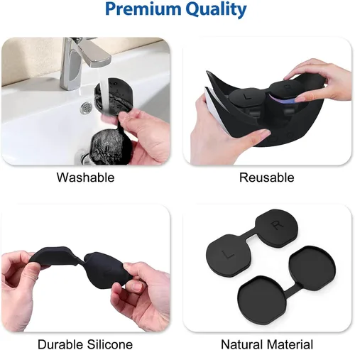 Vista 9 de PECOOVR Lens Protector Glasses Spacer for PSVR 2 Prevent Eyeglass from Scratching + Thickened Silicone Lens Protection Cap Cover for Playstation VR2