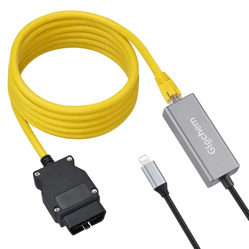Vista 3 de Enet OBD2 Cable RJ45, Ethernet 6.6 pies/2M Cable RJ45 Ethernet Conector Herramientas a OBDII Cable de interfaz de coche Codificación de diagnóstico