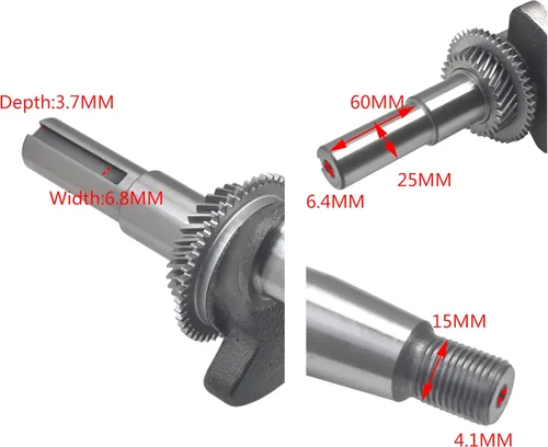 Vista 3 de Cigüeñal compatible con motores Honda GX270 para Predator 301cc 8HP 9HP