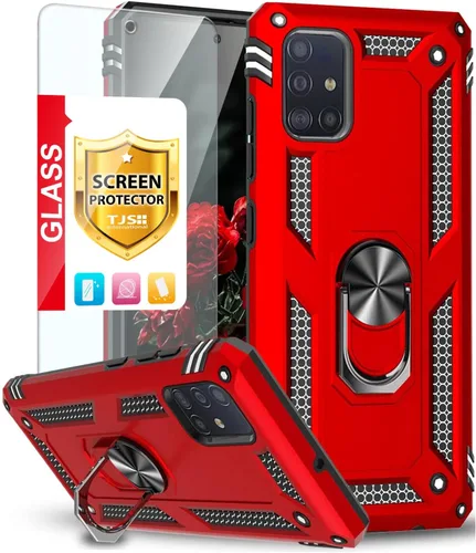 Vista 10 de TJS Funda para teléfono compatible con Samsung Galaxy A71 5G/A91/M80s (no compatible con Galaxy A71 4G/Verizon Galaxy A71 5G UW), con protector