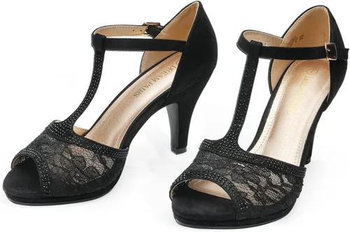 Vista 2 de Dream Pairs, Amore - Sandalias modernas para mujer, con tacón de aguja y puntera abierta